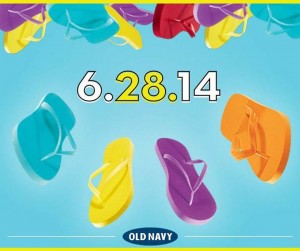 Old Navy $1 Flip Flops Sale 2014