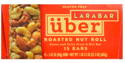 Larabar Uber Roasted Nut Roll Gluten-Free Sweet and Salty Fruit & Nut Bar