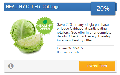 Cabbage SavingStar eCoupon
