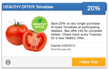 Tomatoes SavingStar eCoupon