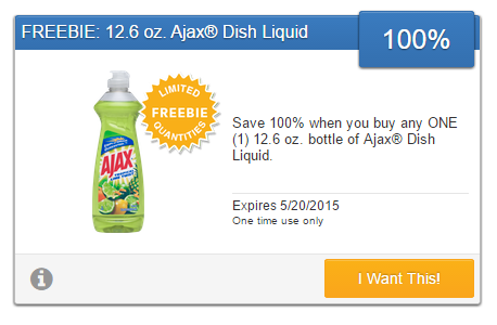 SavingStar Freebie Ajax Dish Liquid