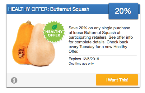 20% off Butternut Squash Coupon
