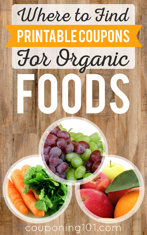 List of the best websites where you can find printable coupons for organic foods!