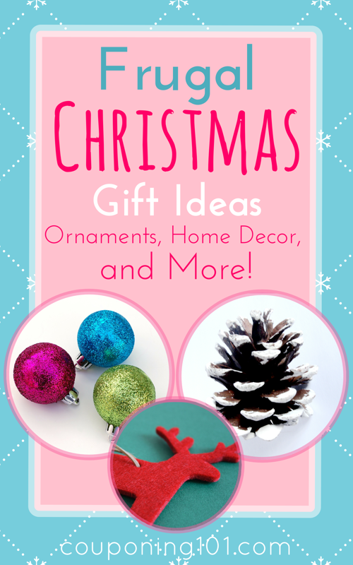 Make a glittery tree topper, Anthropologie-inspired Christmas tree jars, and more with these frugal ideas for Christmas gifts, ornaments, home decor, and recipes!