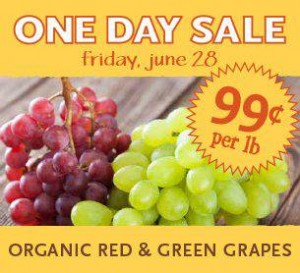 Whole Foods One Day Sale Organic Grapes