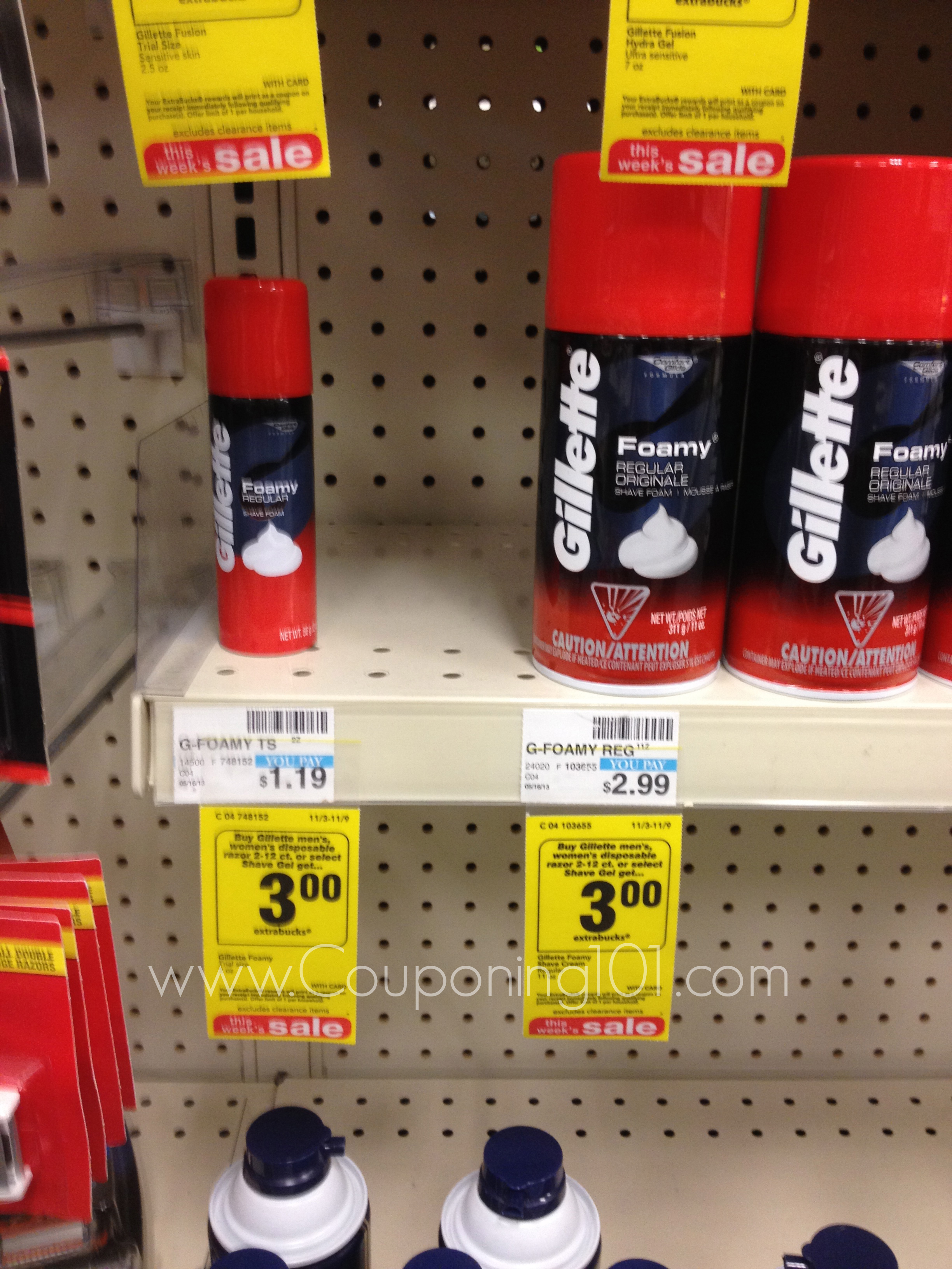 FREE shaving cream at CVS - no coupons necessary!