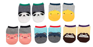 cotton baby socks with animals