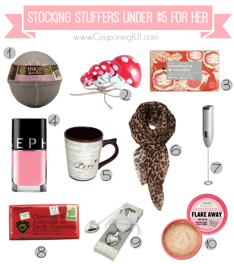 10 awesome stocking stuffer ideas for her -- all under $5 each!