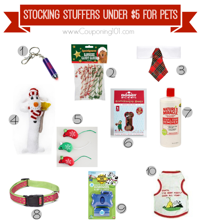 10 awesome stocking stuffer ideas for pets -- all under $5 each!