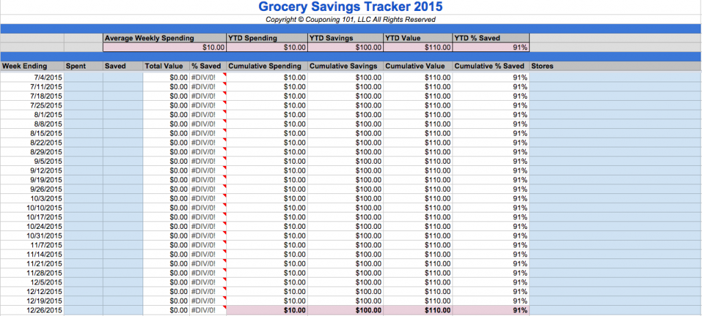 FREE spreadsheet to track coupon savings and grocery spending! So easy to use and it's exactly what I've been looking for!