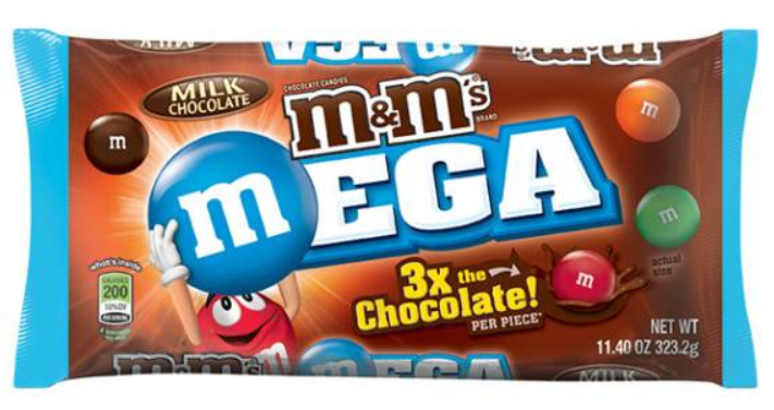 M&M's Mega Chocolate Candy Bag