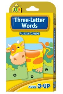 Three-Letter Words Puzzle Flash Cards