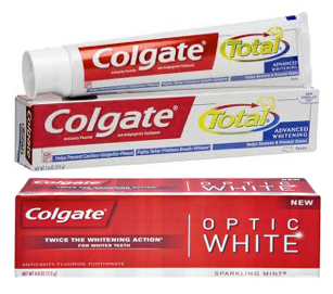 Colgate Total and Colgate Optic White Toothpaste