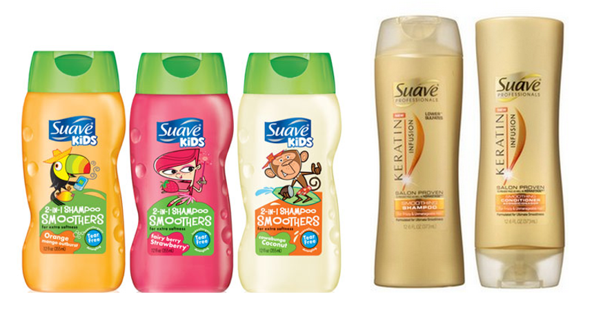 Suave Kids 2-in-1 Shampoo Smoothers and Suave Professionals Keratin Infusion Shampoo and Conditioner