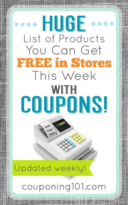 Huge list of products you can get FREE in stores this week with coupons! (Updated weekly!)