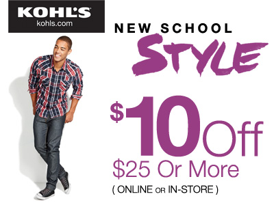 Kohl's Coupon Code: $10 Off $25 Purchase! - Couponing 101
