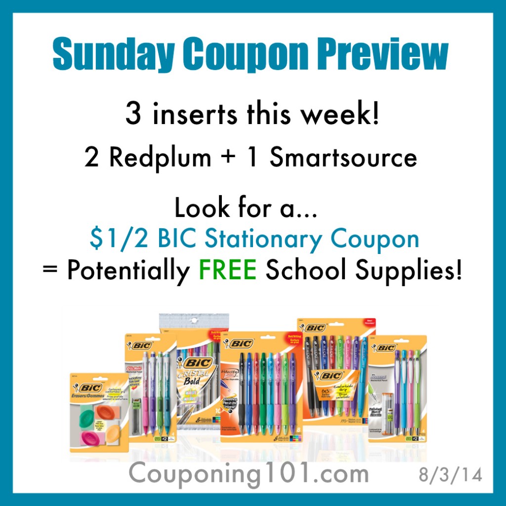 Sunday coupon insert preview - 8/2