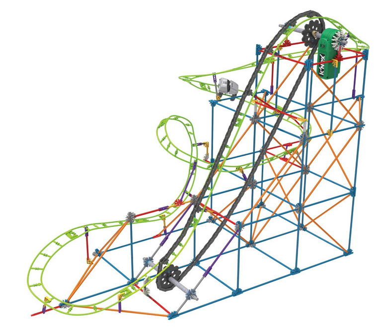 K'NEX Roller Coaster Building Set Raptor's Revenge Battery 617 Pcs Age 9 for sale online 
