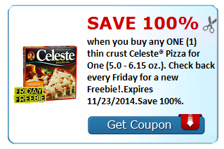 FREE Celeste Thin Crust Pizza with SavingStar eCoupon