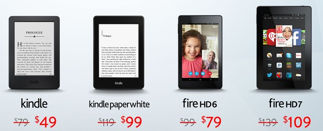 Save $30 on Kindles - as low as $49!