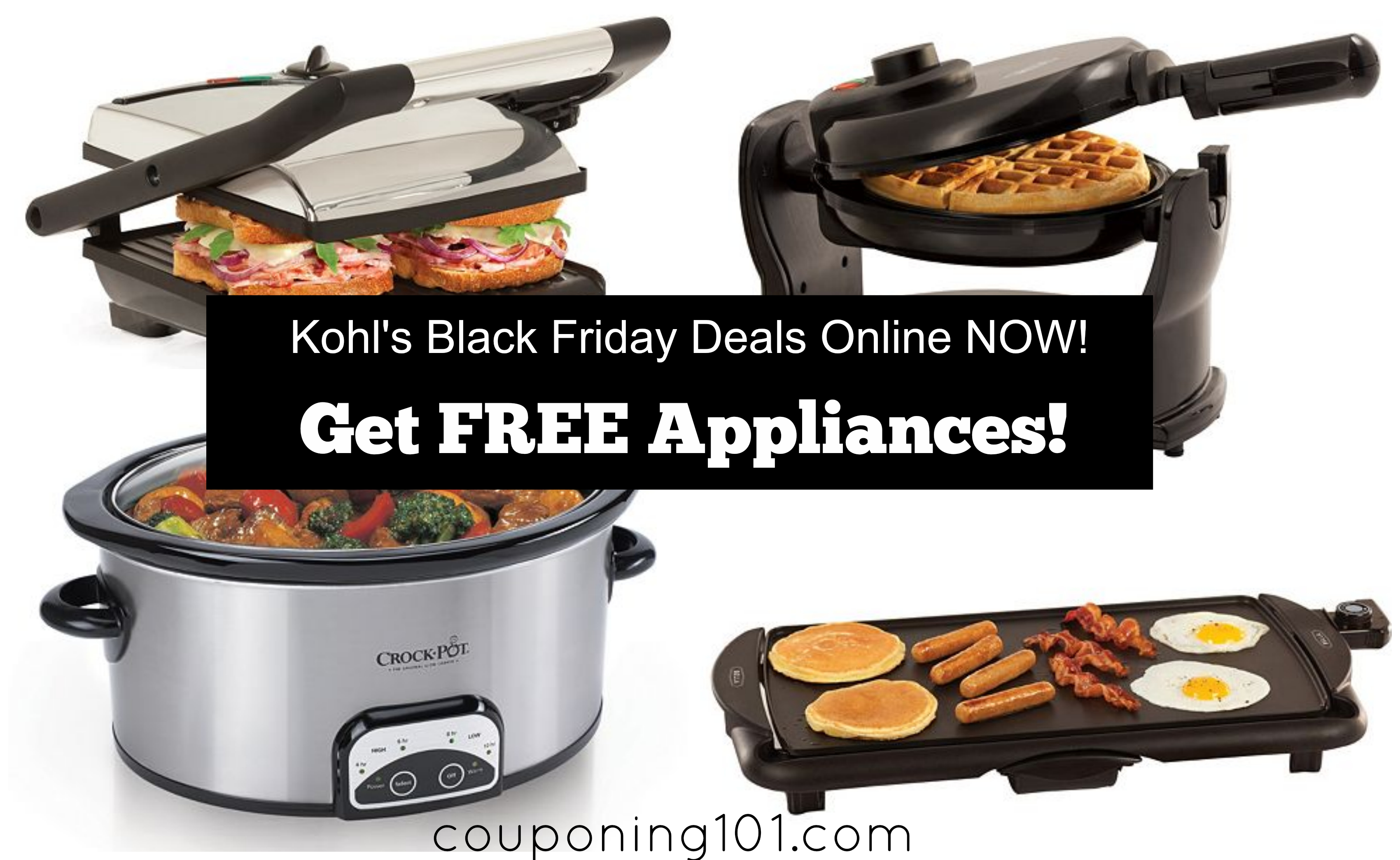 HOT deal!! Get 3 FREE small kitchen appliances from Kohl's after rebate!