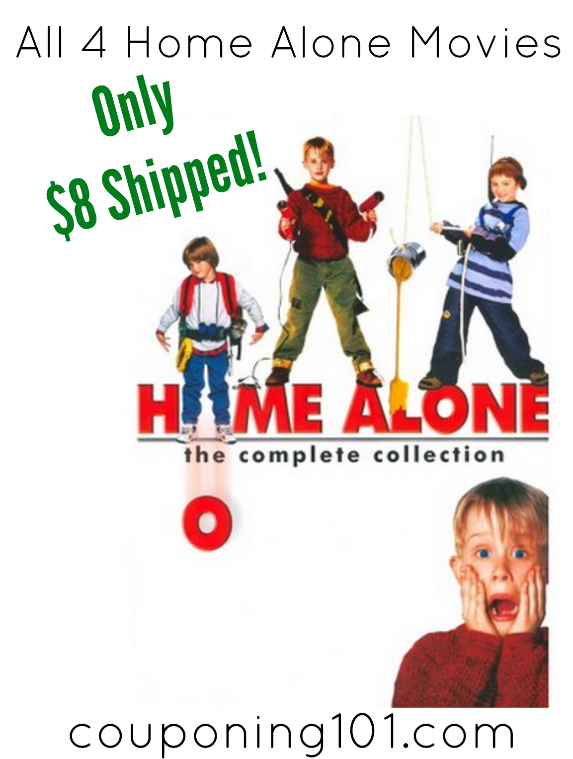 Get all 4 Home Alone movies for just $8 shipped!