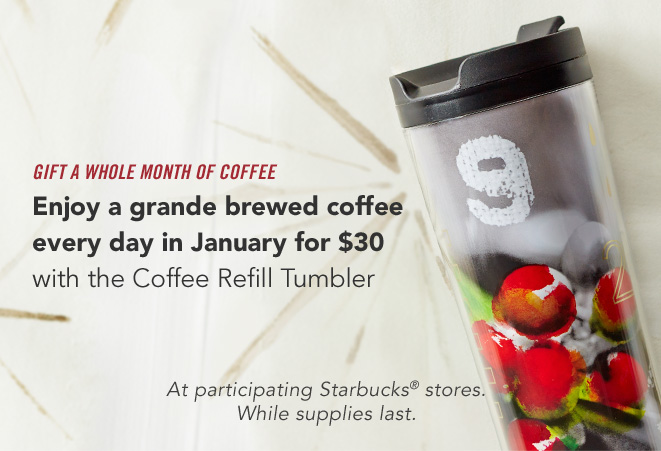 Starbucks Tumbler and Free Coffee Deal
