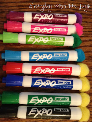 Pom Pom Dry Erase Markers