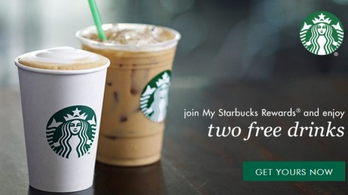 My Starbucks Rewards 2 Free Drinks Zulily