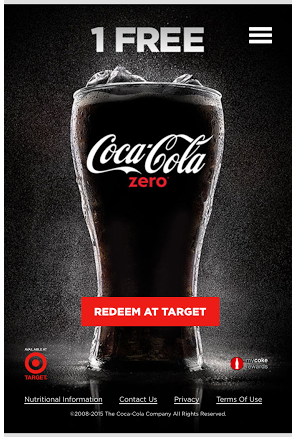Free Coke Zero Target Mobile Offer
