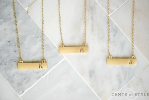 Cents of Style Bar Letter Necklaces