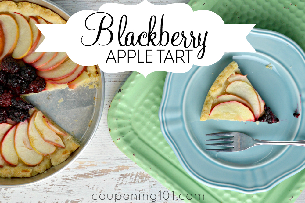 Blackberry Apple Tart Recipe | Tart blackberries and sweet apples come together in this elegant dessert. This fruit tart is both beautiful AND delicious!