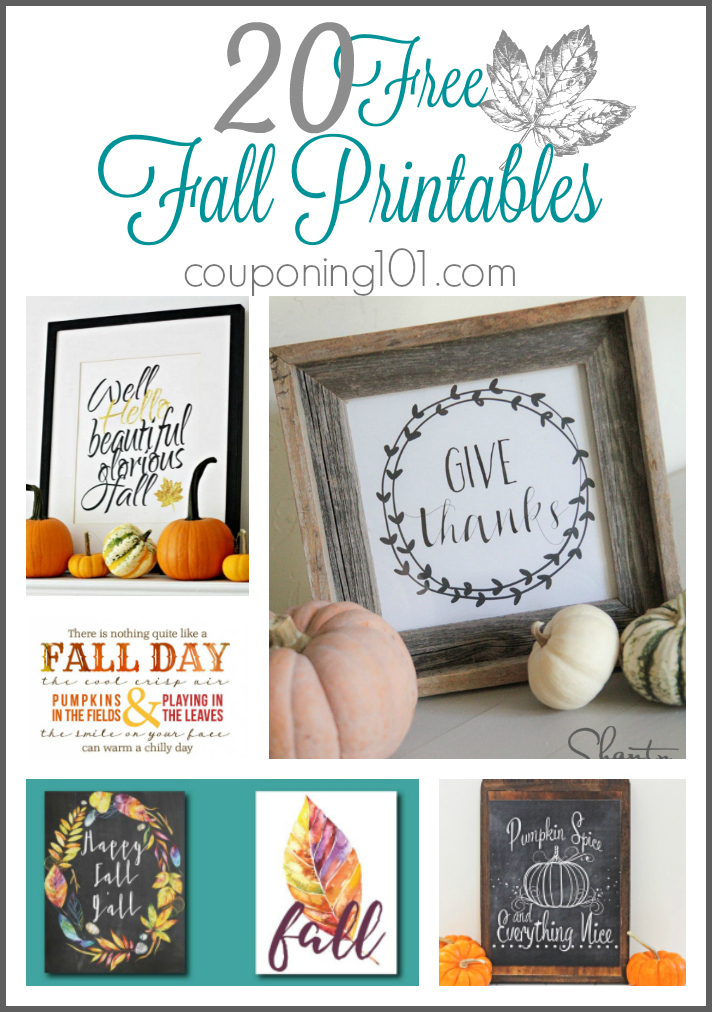 Free Fall Printables to Frame | DIY Fall Home Decor - Couponing 101