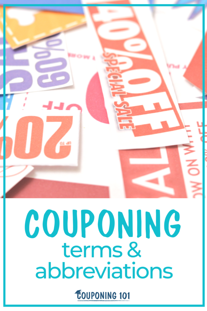 Couponing Terms And Abbreviations Couponing 101