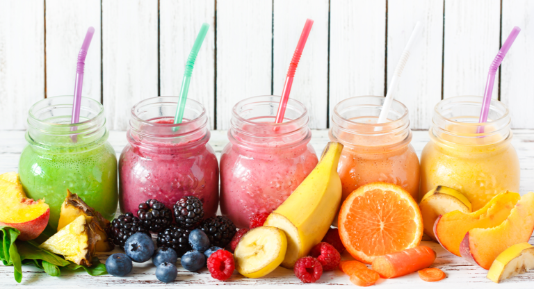 colorful smoothies