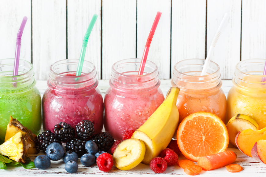 colorful smoothies