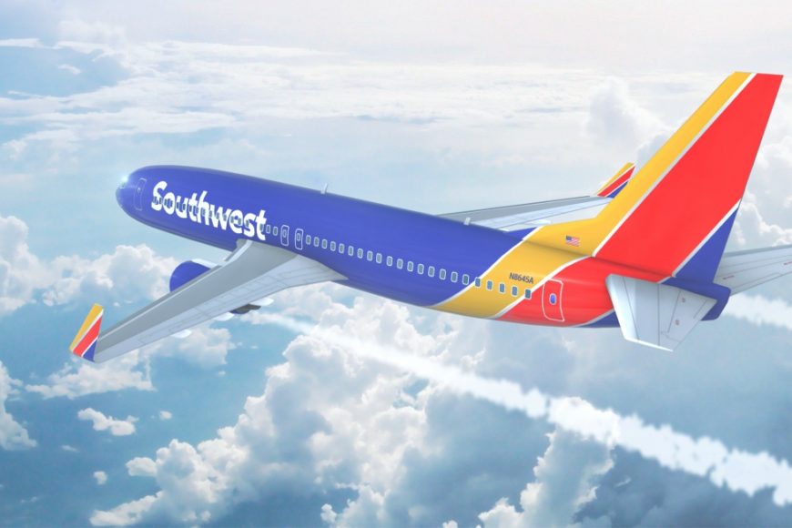 southwest airlines, plane, jet, in the sky